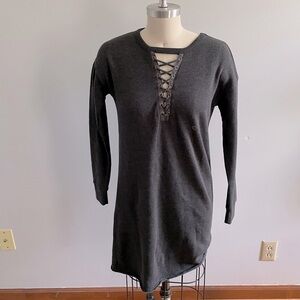 American Eagle Outfitters Lace-up Sweatshirt Dress- Size XS- NWT